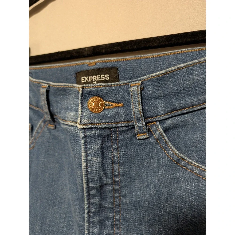 Express Women's Medium Wash High Rise Skinny Jeans‎ Stretch Denim Size 6